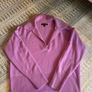 Banana Republic 100% Cashmere V-Neck Sweater in Lavender